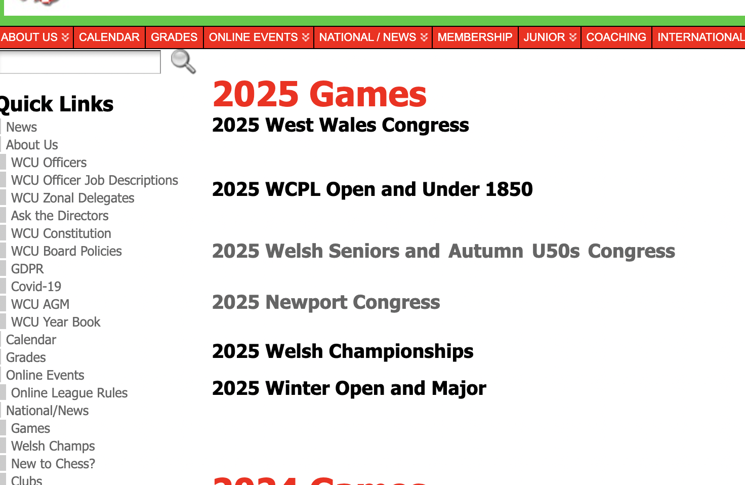 West Wales Congress PGN